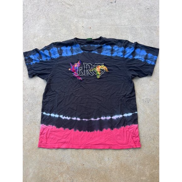 LRG Mens Tie-Dye Graphic T-Shirt With Parrot Embroidery Multicolor L3 - Picture 1 of 5